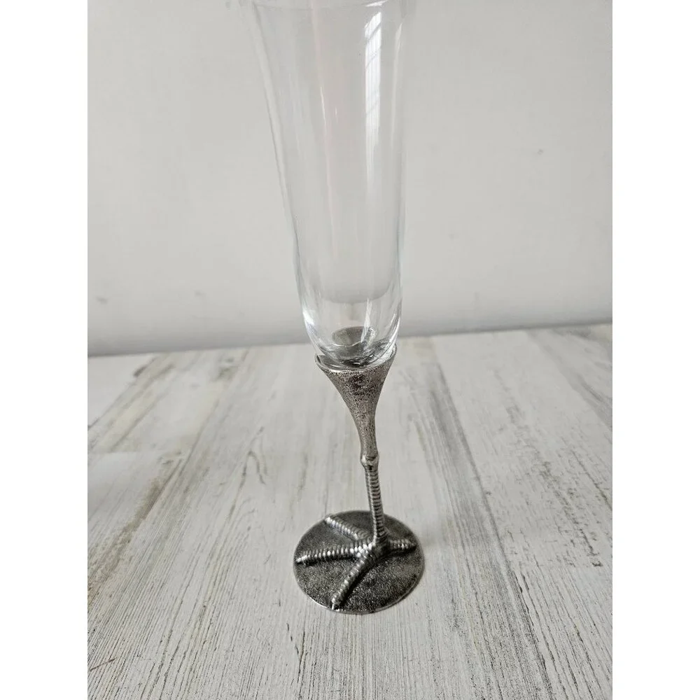 Pottery Barn Crow feet flute stemware wine champagne glass Halloween party decor